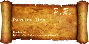Pantits Rita névjegykártya